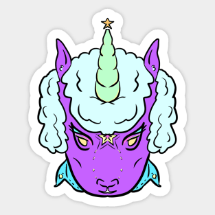 Unicorn Punk (purple) Sticker